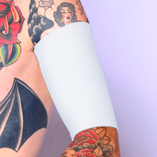 Ink Armor Tattoo Cover Up Sleeve - Half Arm (White)
