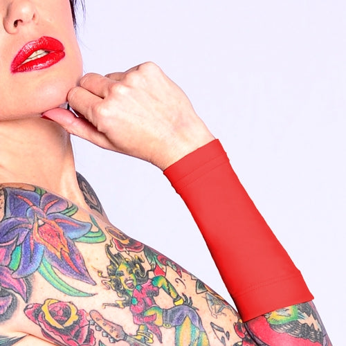 Ink Armor Tattoo Cover Up Sleeve - Forearm 9 in. (Red)