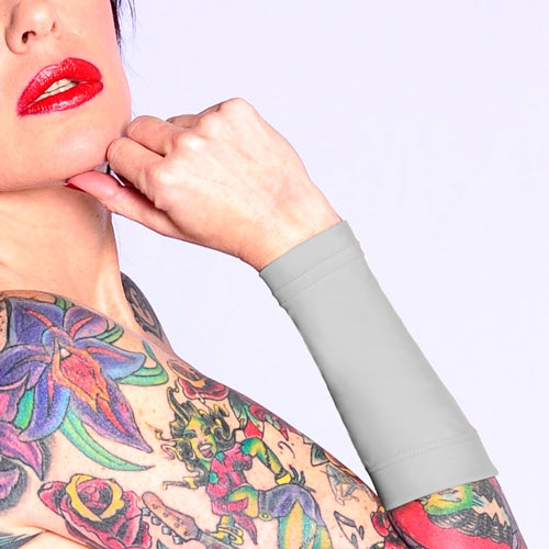 Ink Armor Tattoo Cover Up Sleeve - Forearm 9 in. (Silver)