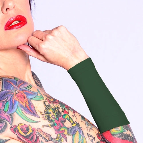 Ink Armor Tattoo Cover Up Sleeve - Forearm 9 in. (Olive Green)