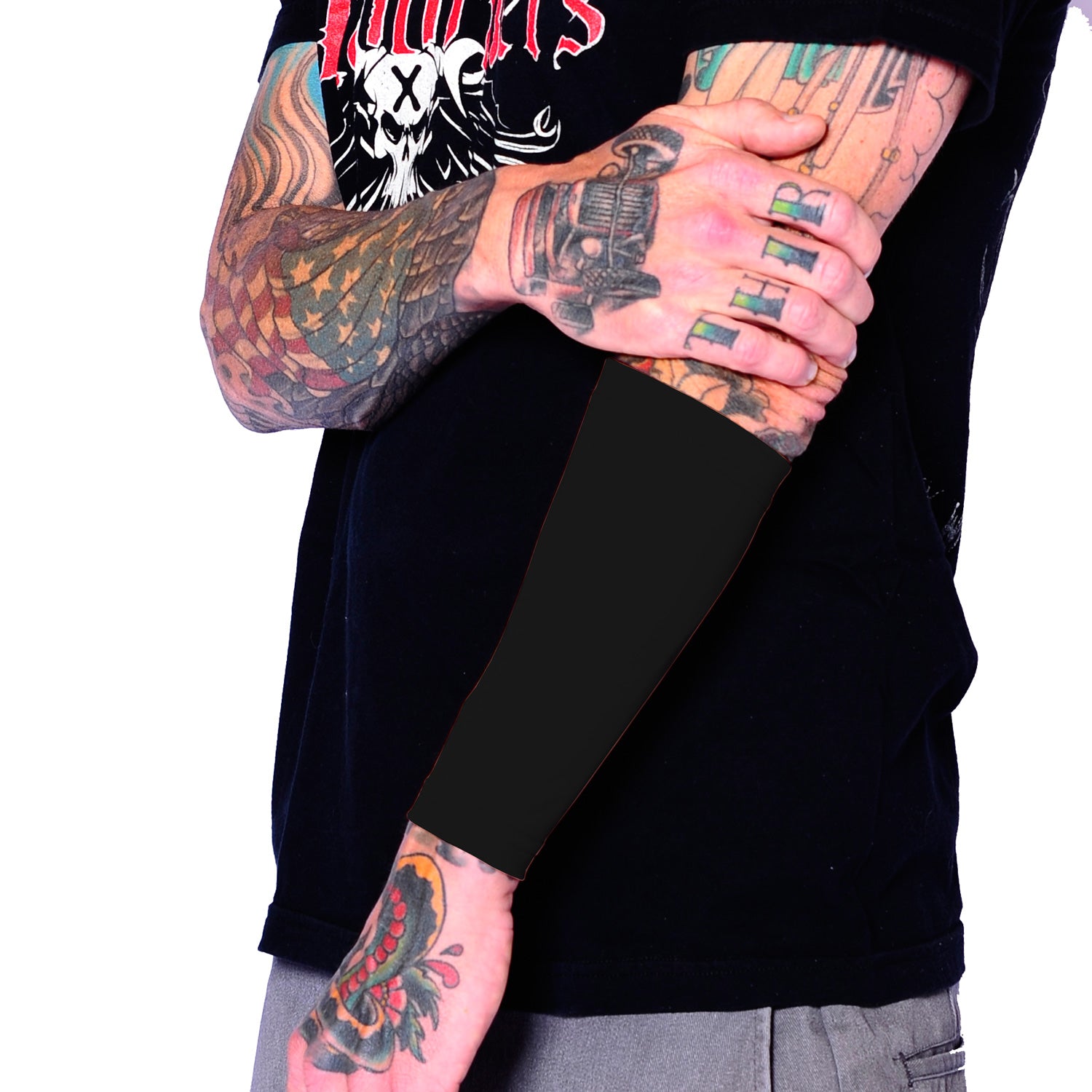 Ink Armor Tattoo Cover Up Sleeve - Forearm 9 inch (Black)