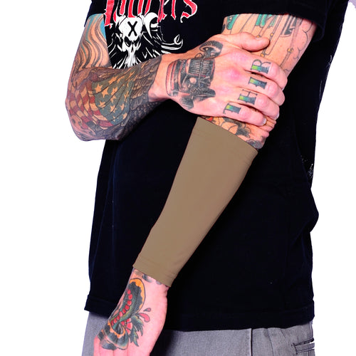 Ink Armor Tattoo Cover Up Sleeve - Forearm 9 in. (Cappuccino)