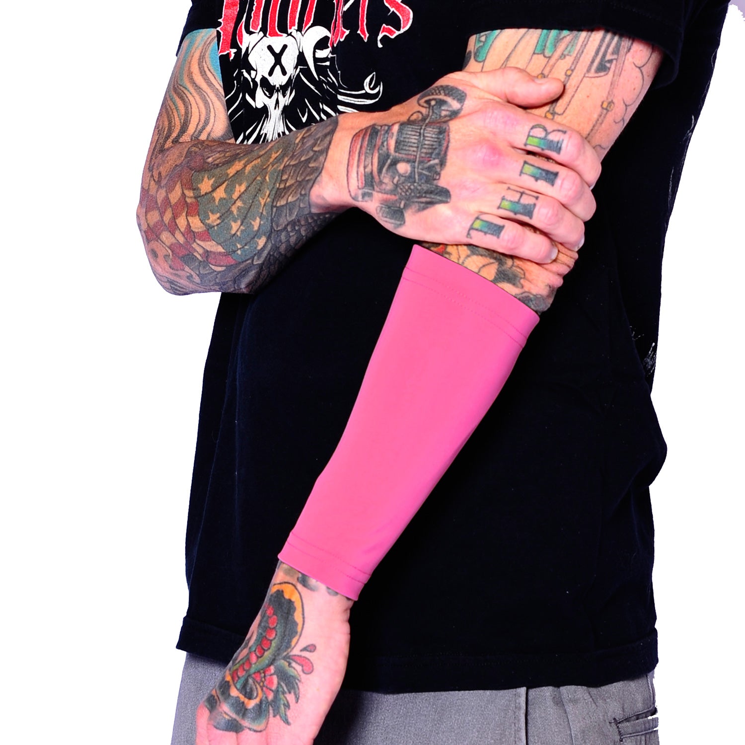 Ink Armor Tattoo Cover Up Sleeve - Forearm 9 inch (Pink)