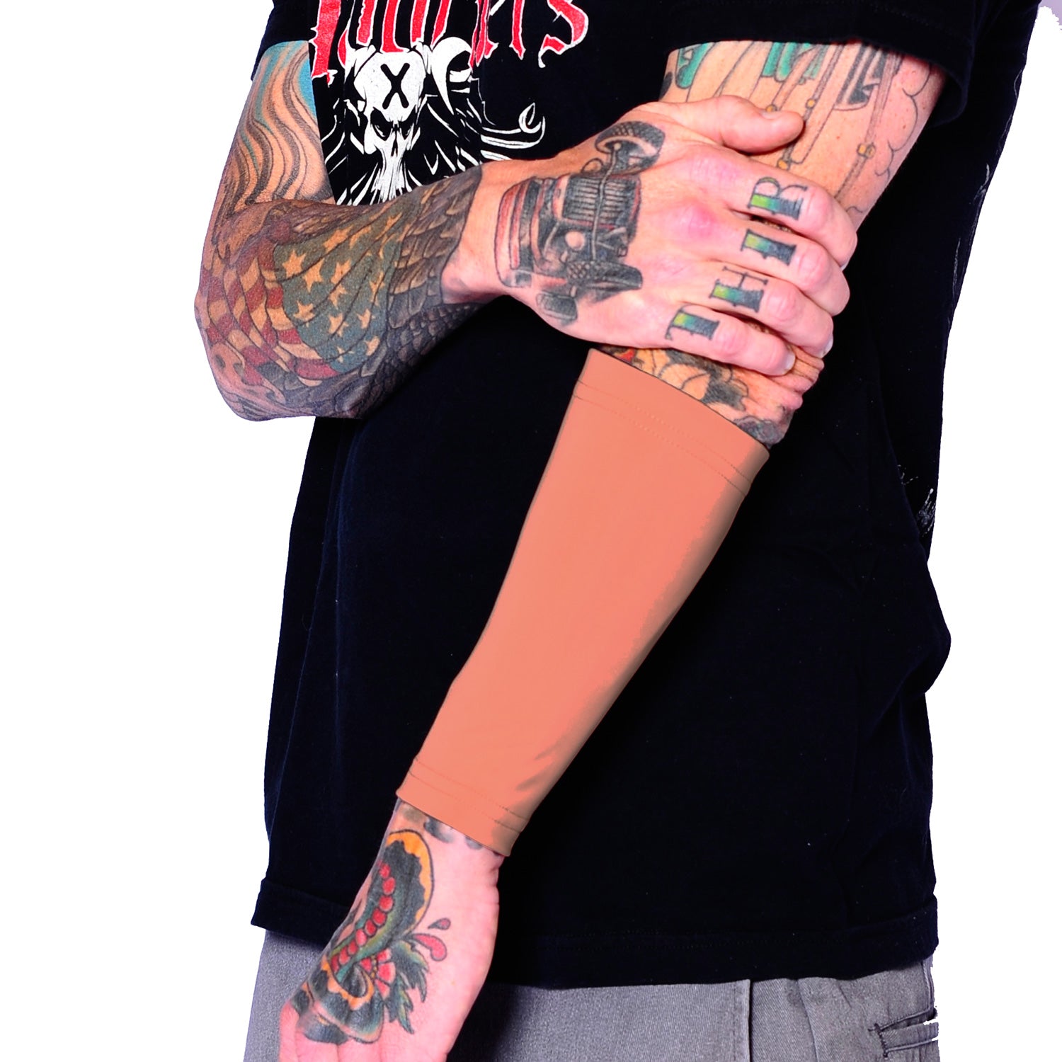 Ink Armor Tattoo Cover Up Sleeve - Forearm 9 inch (Suntan)