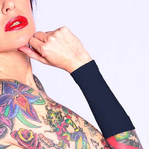 Ink Armor Tattoo Cover Up Sleeve - Forearm 9 in. (Dark Navy)