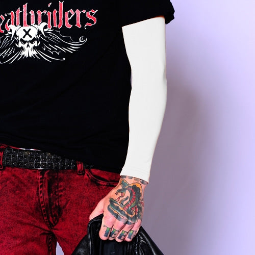 Ink Armor Tattoo Cover Up Sleeve - Full Arm (White)