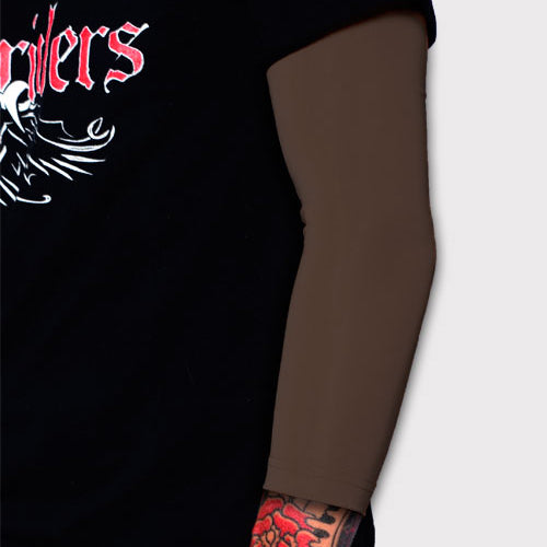Ink Armor Tattoo Cover Up Sleeve - 3/4 Arm (Brown)