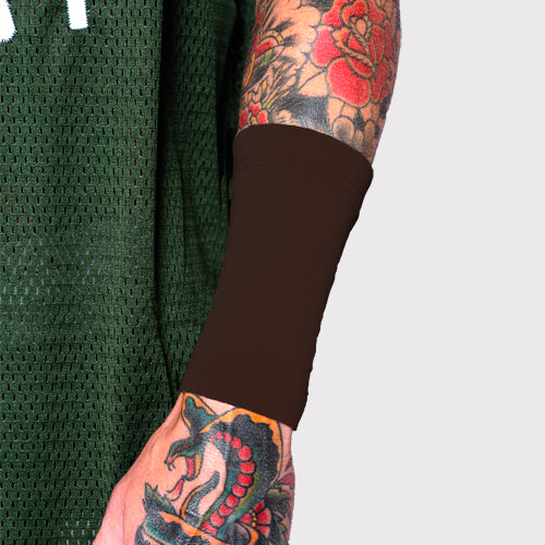 Ink Armor Tattoo Cover Up Sleeve - Forearm 6 inch (Brown)
