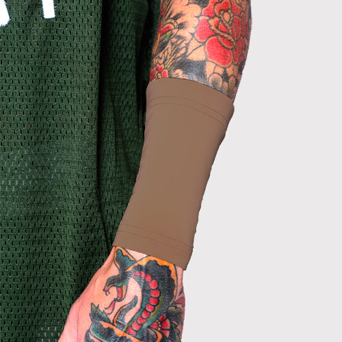 Ink Armor Tattoo Cover Up Sleeve - Forearm 6 inch (Cappuccino)