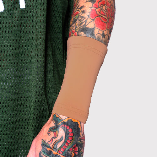Ink Armor Tattoo Cover Up Sleeve - Forearm 6 inch (Suntan)