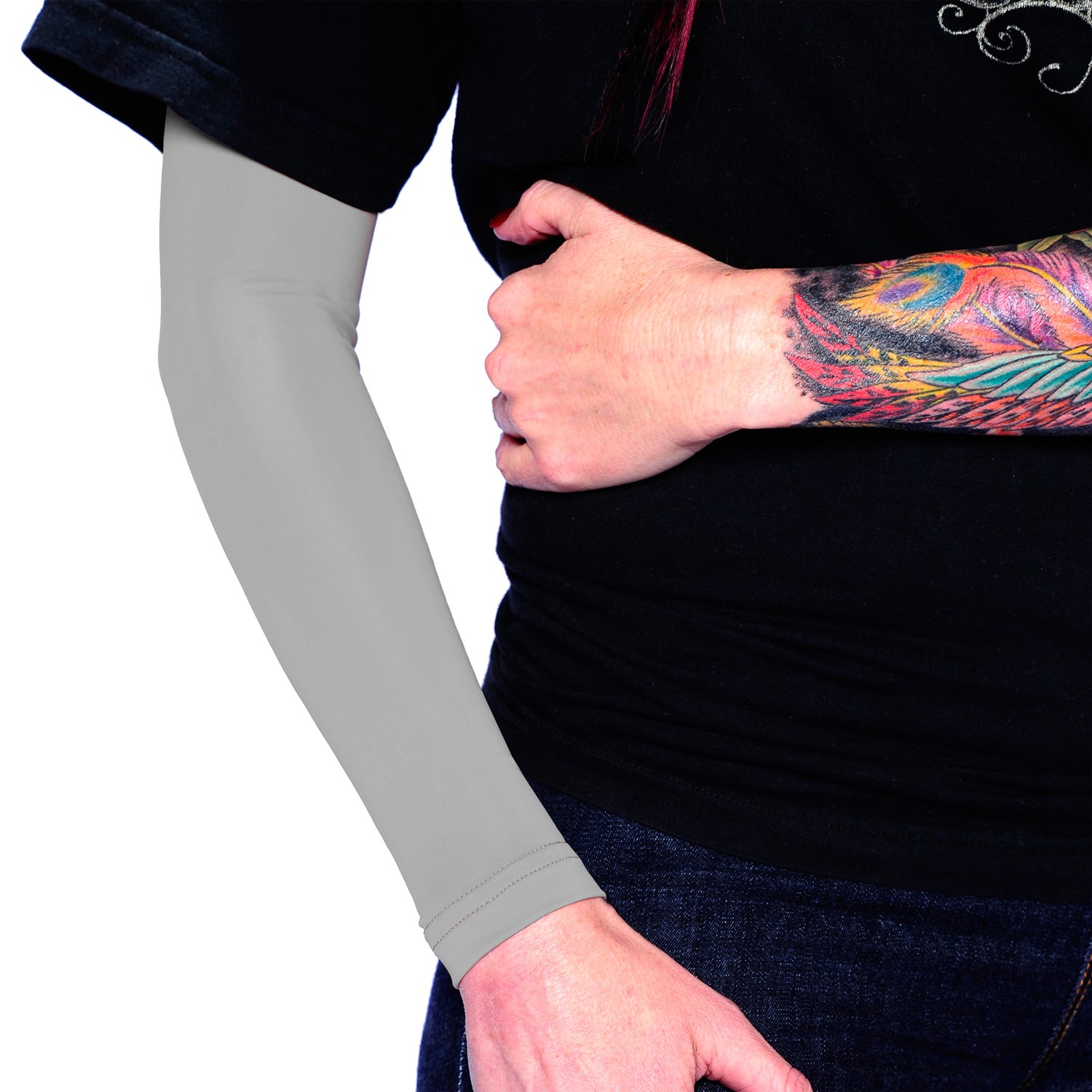 Ink Armor Tattoo Cover Up Sleeve - Full Arm Sleeve (Silver)
