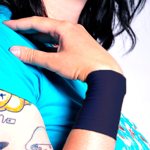 Dark Navy Tattoo Cover Up Sleeve Wrist
