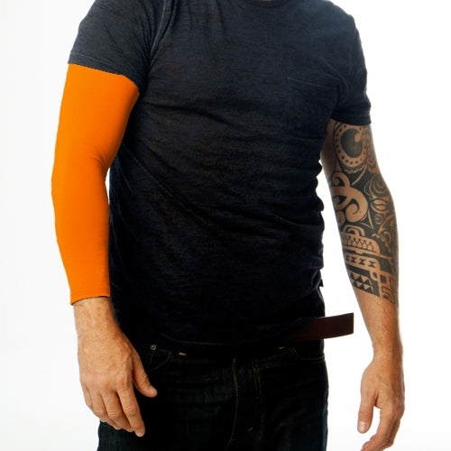 Ink Armor Tattoo Cover Up Sleeve - Full Arm (Neon Orange)