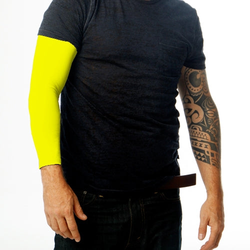 Ink Armor Tattoo Cover Up Sleeve - Full Arm (Neon Yellow)