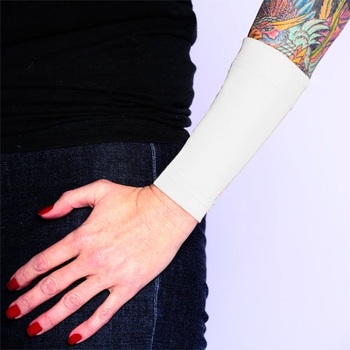 Ink Armor Tattoo Cover Up Sleeve - Forearm 6 in. (White)