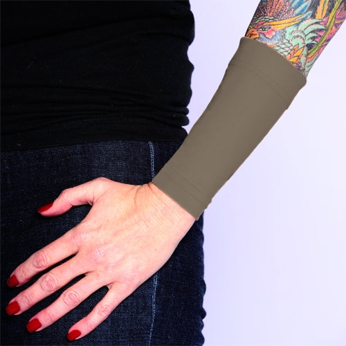 Ink Armor Tattoo Cover Up Sleeve - Forearm 6 in. (Cappuccino)
