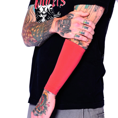 Ink Armor Tattoo Cover Up Sleeve - Forearm 9 in. (Red)