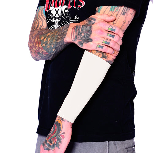 Ink Armor Tattoo Cover Up Sleeve - Forearm 9 inch (White)