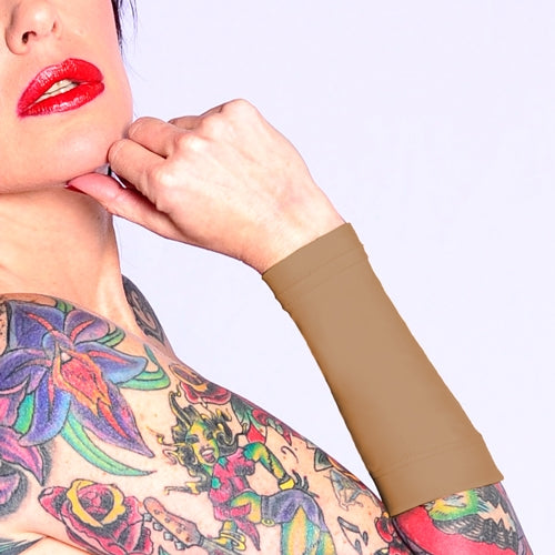 Ink Armor Tattoo Cover Up Sleeve - Forearm 9 in. (Suntan)