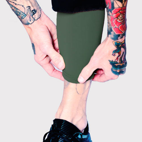 Ink Armor Tattoo Cover Up Sleeve -  Calf (Olive Green)
