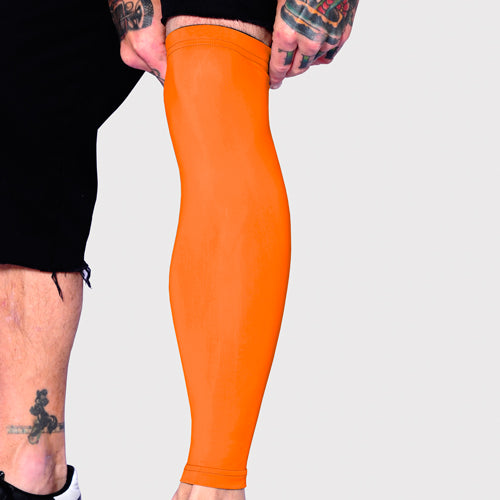 Ink Armor Tattoo Cover Up Sleeve - Full Leg (Neon Orange)