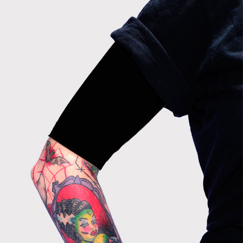 Ink Armor Tattoo Cover Up Sleeve - Forearm 6 inch (Black)