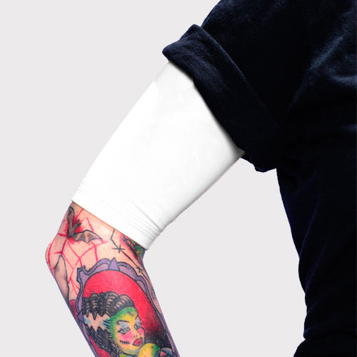 Ink Armor Tattoo Cover Up Sleeve - Half Arm (White)