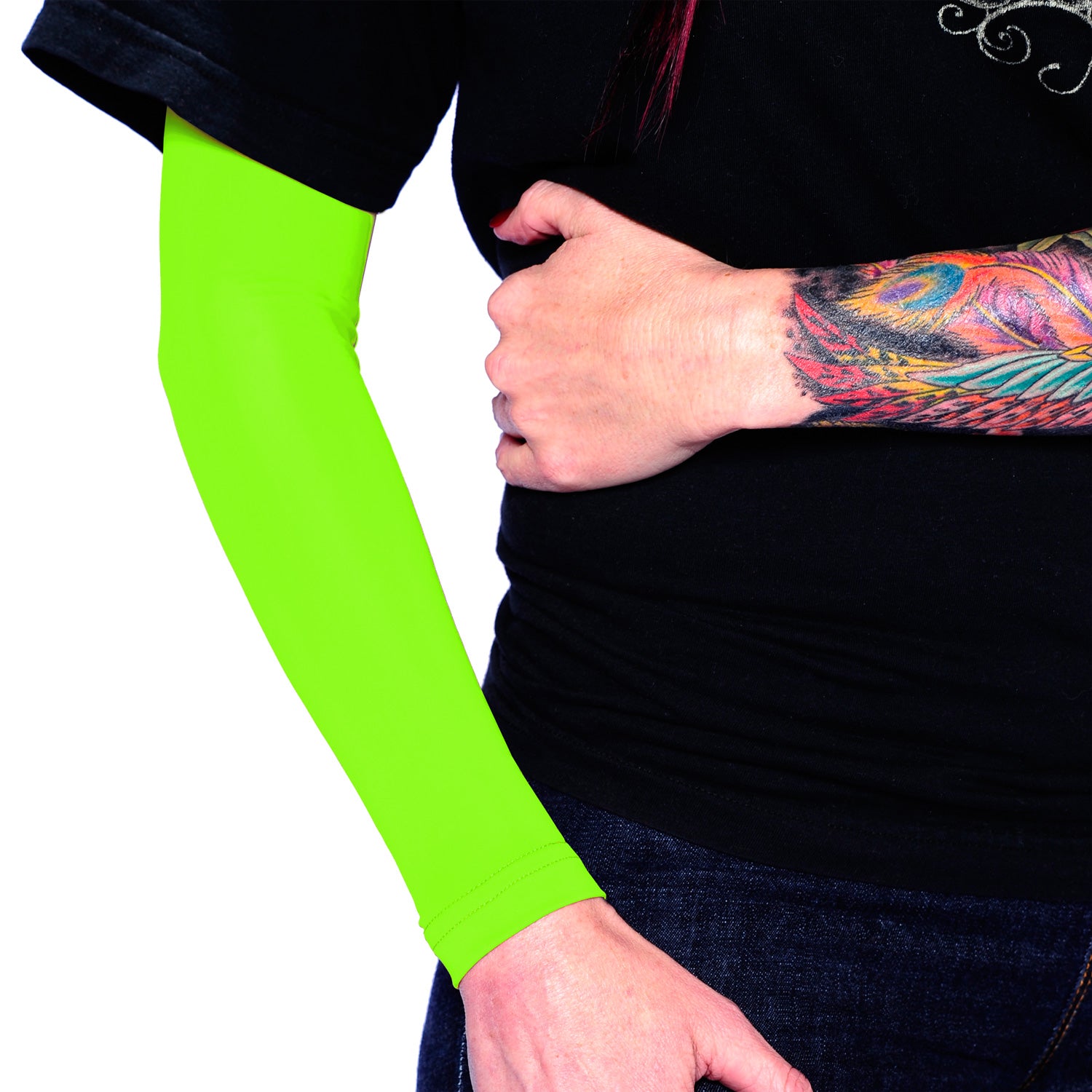 Ink Armor Tattoo Cover Up Sleeve - Full Arm (Neon Green)