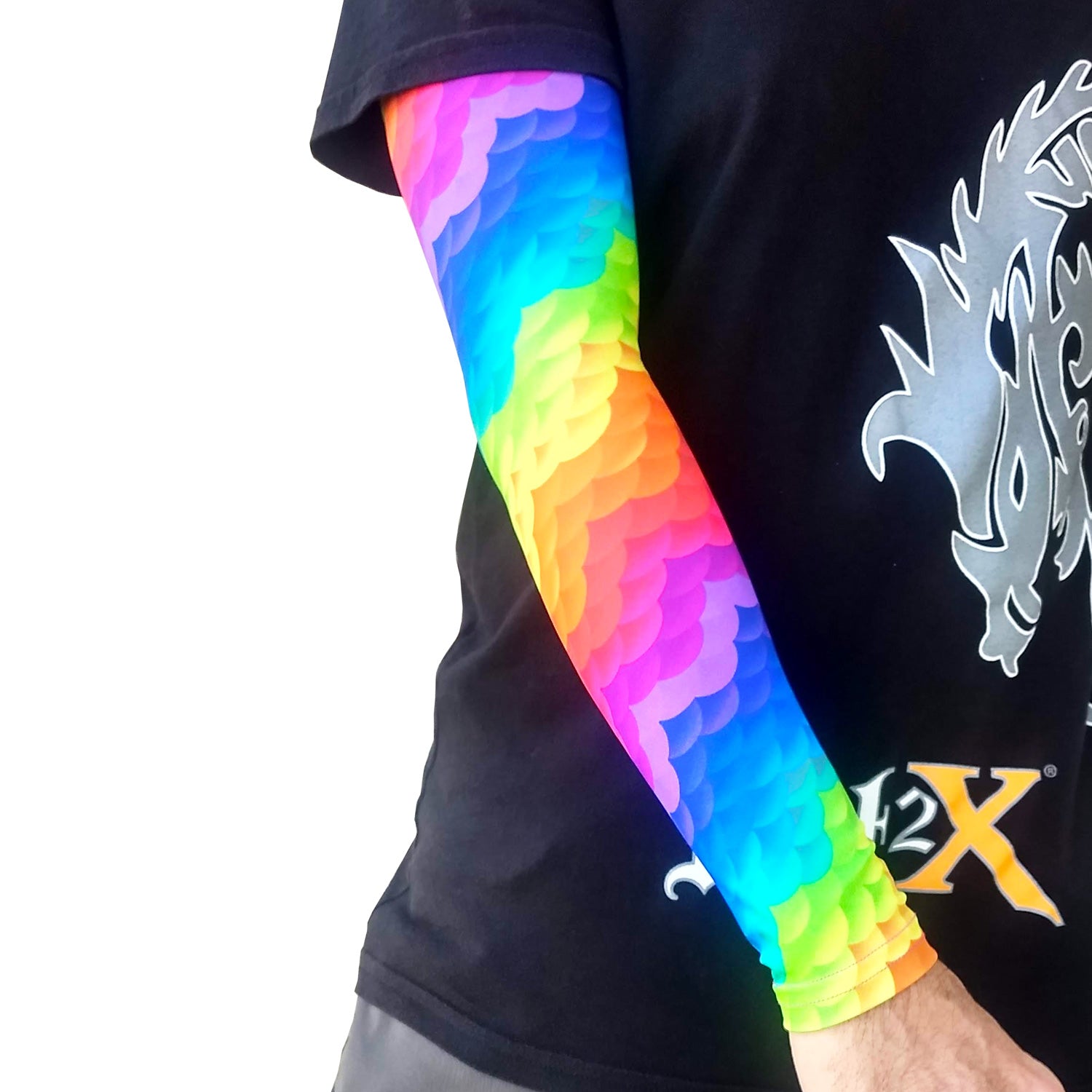 Rainbow Cloud Full Arm Sleeves for Covering Up Tattoos
