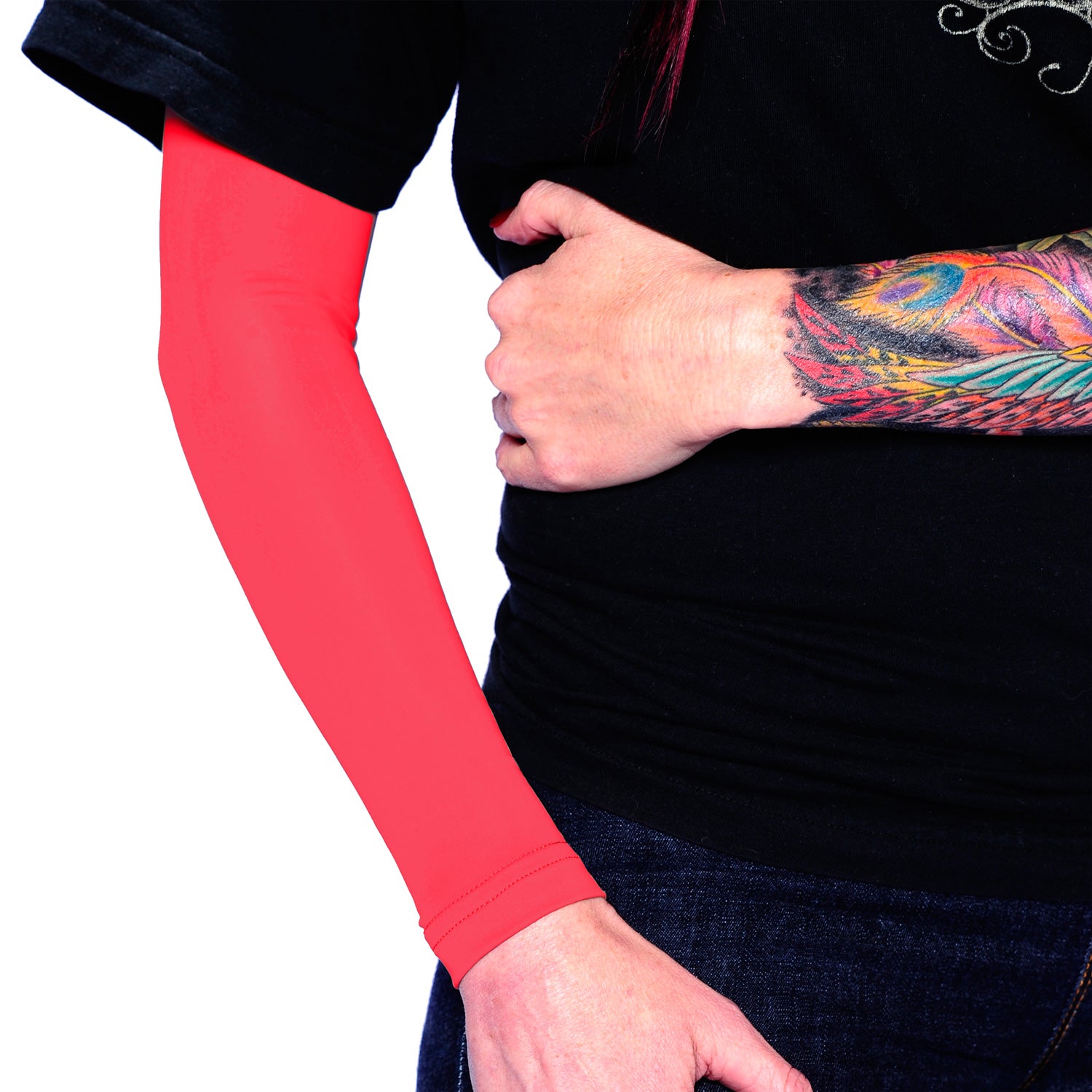 Ink Armor Tattoo Cover Up Sleeve - Full Arm Sleeve (Red)