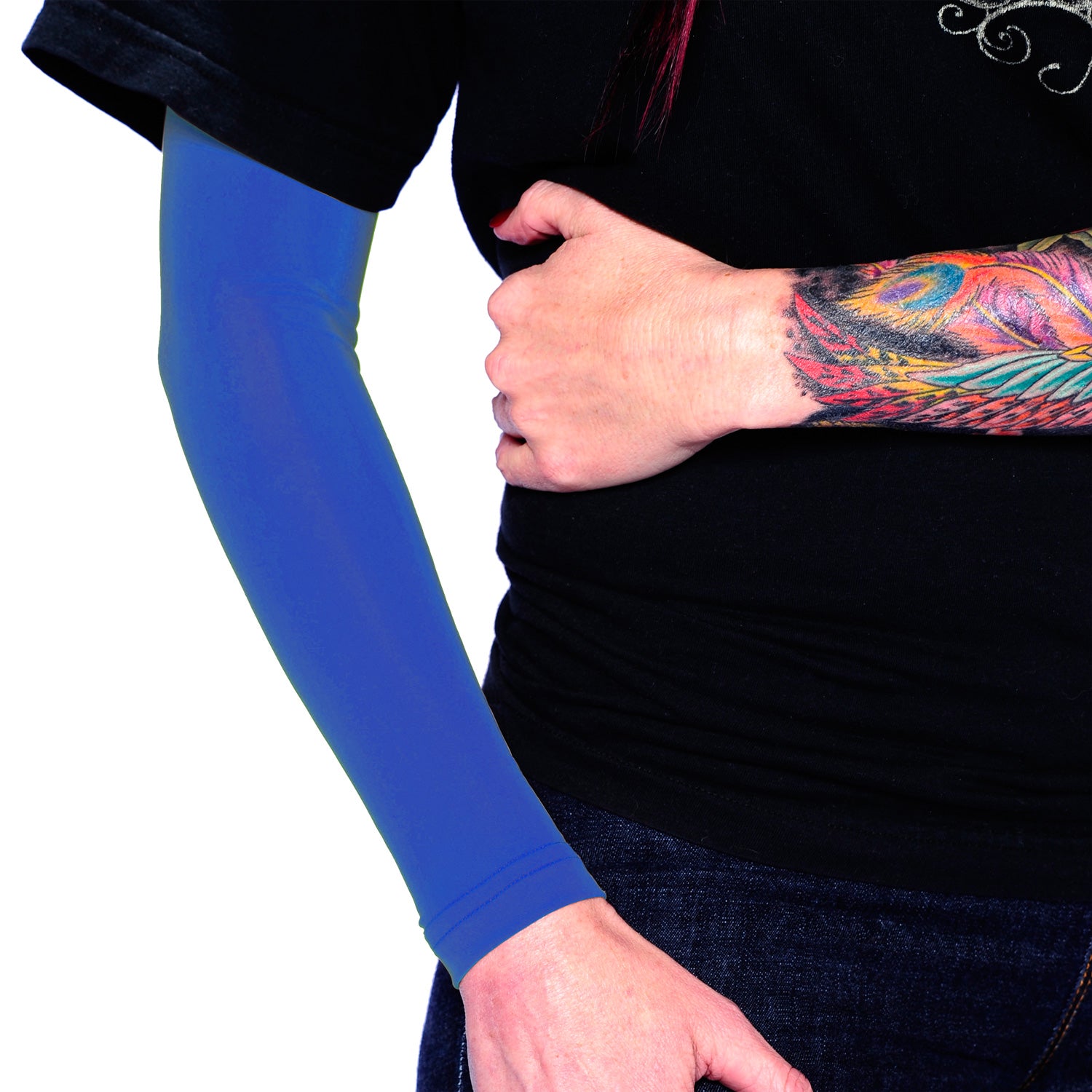 Ink Armor Tattoo Cover Up Sleeve - Full Arm (Royal Blue)