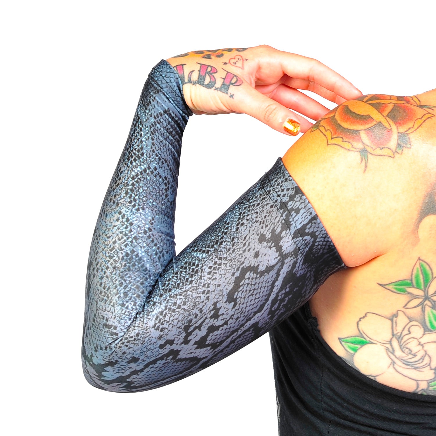 Ink Armor Tattoo Cover Up Sleeve - Full Arm Sleeve (Snake Grey)