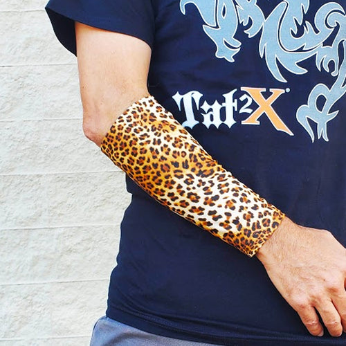 Ink Armor Tattoo Cover Up Sleeve - Forearm 9 inch (Leopard Pattern)